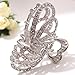 woman red/pink Glinted Crystal water drop Hair Clip Claw pins