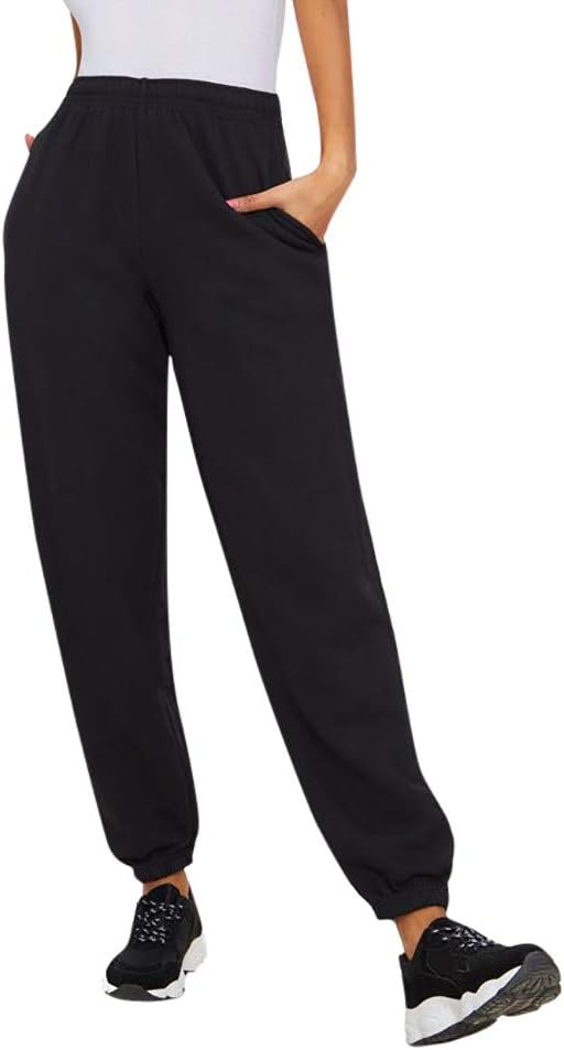 TRENDINAO Womens Ankle Joggers Sweatpants,Girl's Casual Lightweight Drawstring Trousers Tapered Athletic Sport Cargo Pants