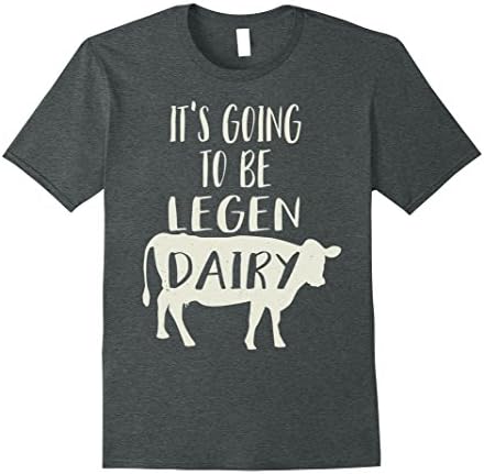 Mens It's Going to be Legendary (Legendairy) Cow Tshirt Medium Dark Heather