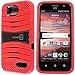 ZTE Maven / Overture 2 / Fanfare Case, CoverON® [Titan Armor Series] Dual Layer Silicone + Tough Cover Stand Phone Case For ZTE Maven / Overture 2 / Fanfare - Red & Black