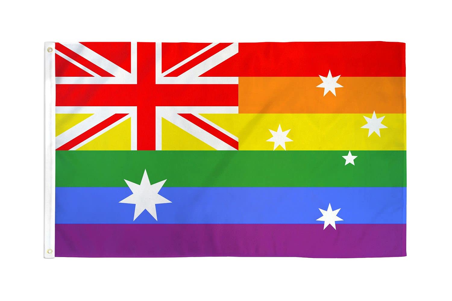 AZ FLAG - Australia Rainbow Flag - 3x5 Ft - 100D Polyester Gay Australian Banner with Two Metal Grommets - Fade Resistant - Vivid Colors - 3' x 5' Feet - 150x90 Cm