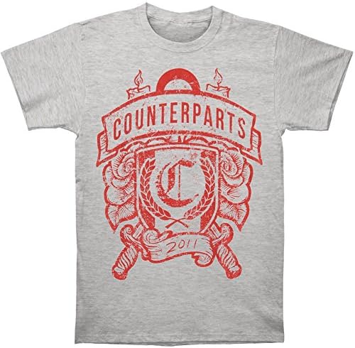 Counterparts Boys' Candles And Knives Crest T-shirt Youth Large Grey