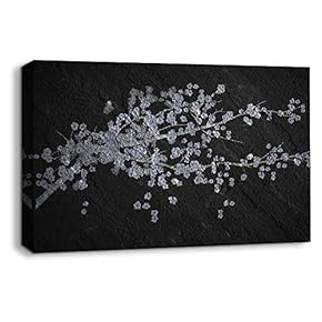 Canvas Wall Art Sports Abstract Black Painting Artwork for Home Prints Framed - 12x18 inches