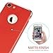 iPhone 7 Case, VANSIN 3 In 1 Ultra Thin and Slim Hard Case Coated Non Slip Matte Surface with Electroplate Frame for Apple iPhone 7 (4.7'')(2016) -- Red