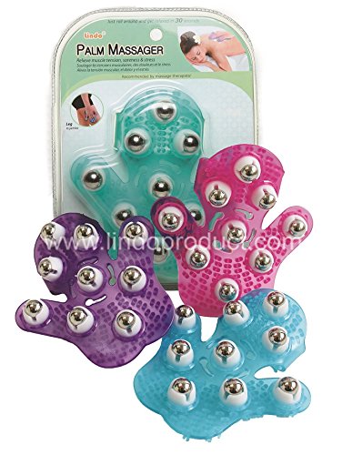 Palm Massager Glove - PVC Soft Stainless Steel Pain Relief Device. Colors may vary