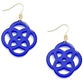 ZENZII Resin Geometric Clover Drop Earring
