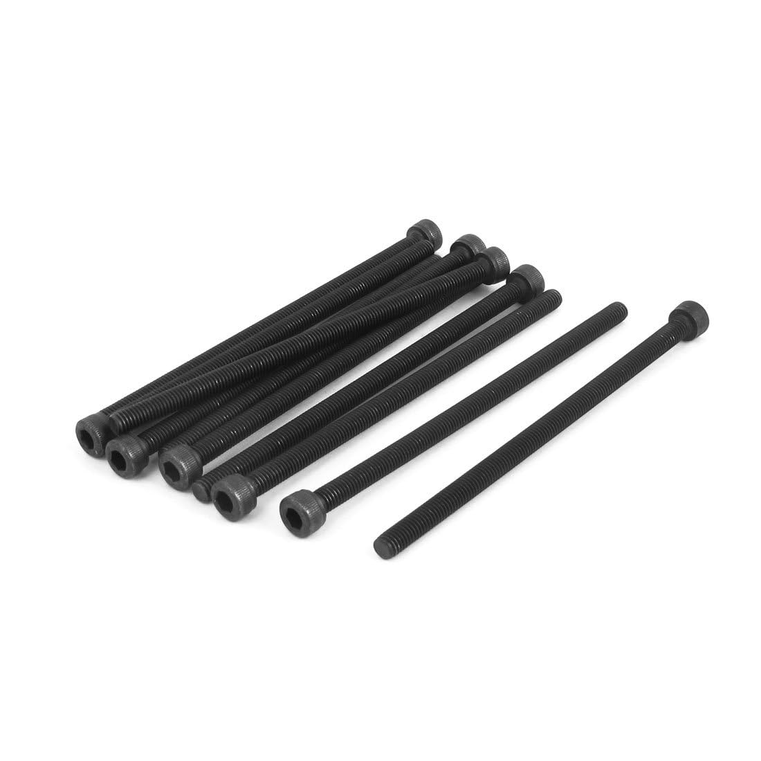 TOP-VIGOR 10Pcs Hexagon Socket Head Cap Screws, M5 x 100mm 12.9 Alloy Steel Replacement Machine Fastener Screws, Fully Thread for Bicycle Motorcycle Repair, Professionals Landlords Repairmen, Black
