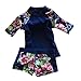LOSORN ZPY Baby Toddler Boy Girl Two Piece Swimsuit Swimwear Bathing Suit UPF 50+ Blue M