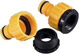 YAAVAAW 3 Pack Garden Hose Tap Connector 2-in-1 BSP Threaded Fitting view 2