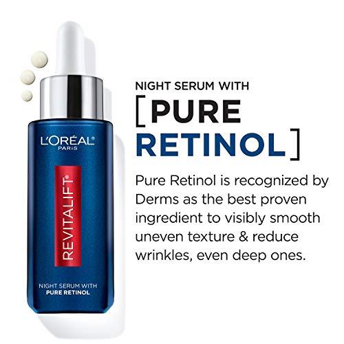 L'Oreal Paris Retinol Serum for Face, Night Serum 0.3 Pure Retinol from Revitalift Derm
