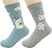 Lovful 2 Pairs Women's Animal Pattern Casual Cotton Socks