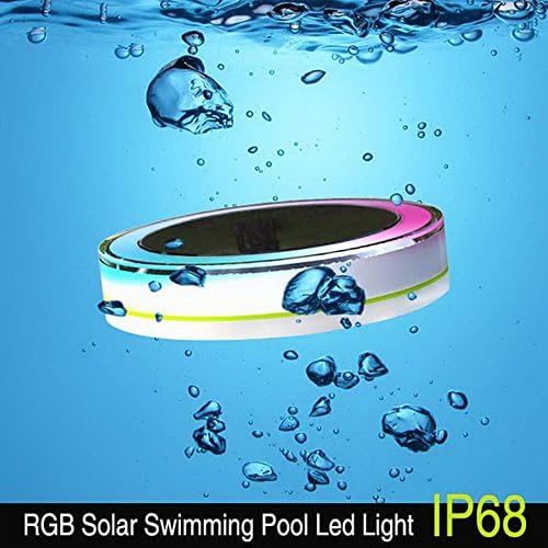 IP68 Waterproof Swimming Pool Solar Powered RGB LED Light with Remote Control (colorful)