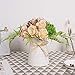 YIBELAAT Artificial Flowers Rose Bouquets with Vase Fake Silk Flower with Ceramic Vase Modern Bridal Flowers for Wedding Home Table Office Party Patio Decoration