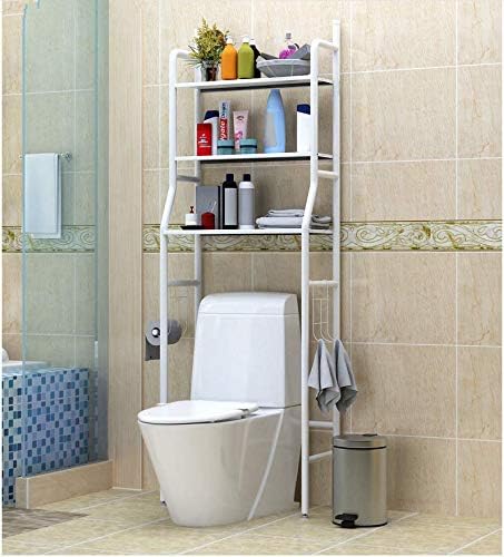 ANNIUP Over Toilet Storage,DIY Bathroom Storage Rack 3-Tier Shelf Over Toilet Laundry Shelf Storage Shelf Washing Machine Space Saver，Assemble it yourself