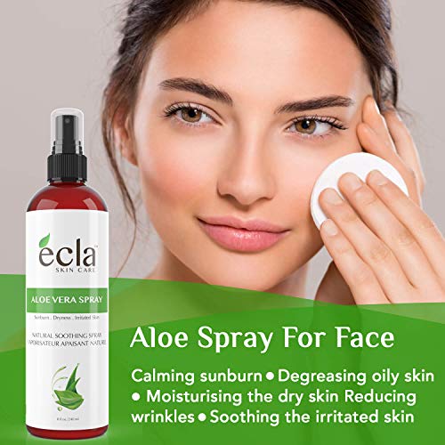 Aloe Vera Spray Mist for Face Body and Hair Made in Canada with Organic Real Juice (Not Powder
