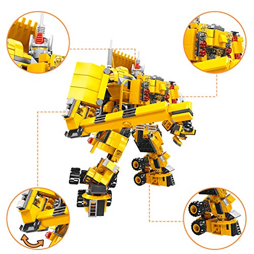 JUMEI 797PCS Robot Building Toys,10in1 STEM Building Toys for 6+ Yr