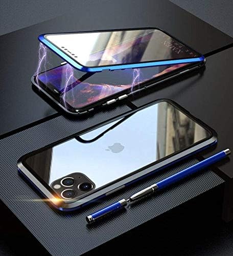 Magnetic Absorption Case for iPhone 11 Pro Max Double Sided Tempered Glass Cover (DarkGreen, for iPhone 11 Pro Max)