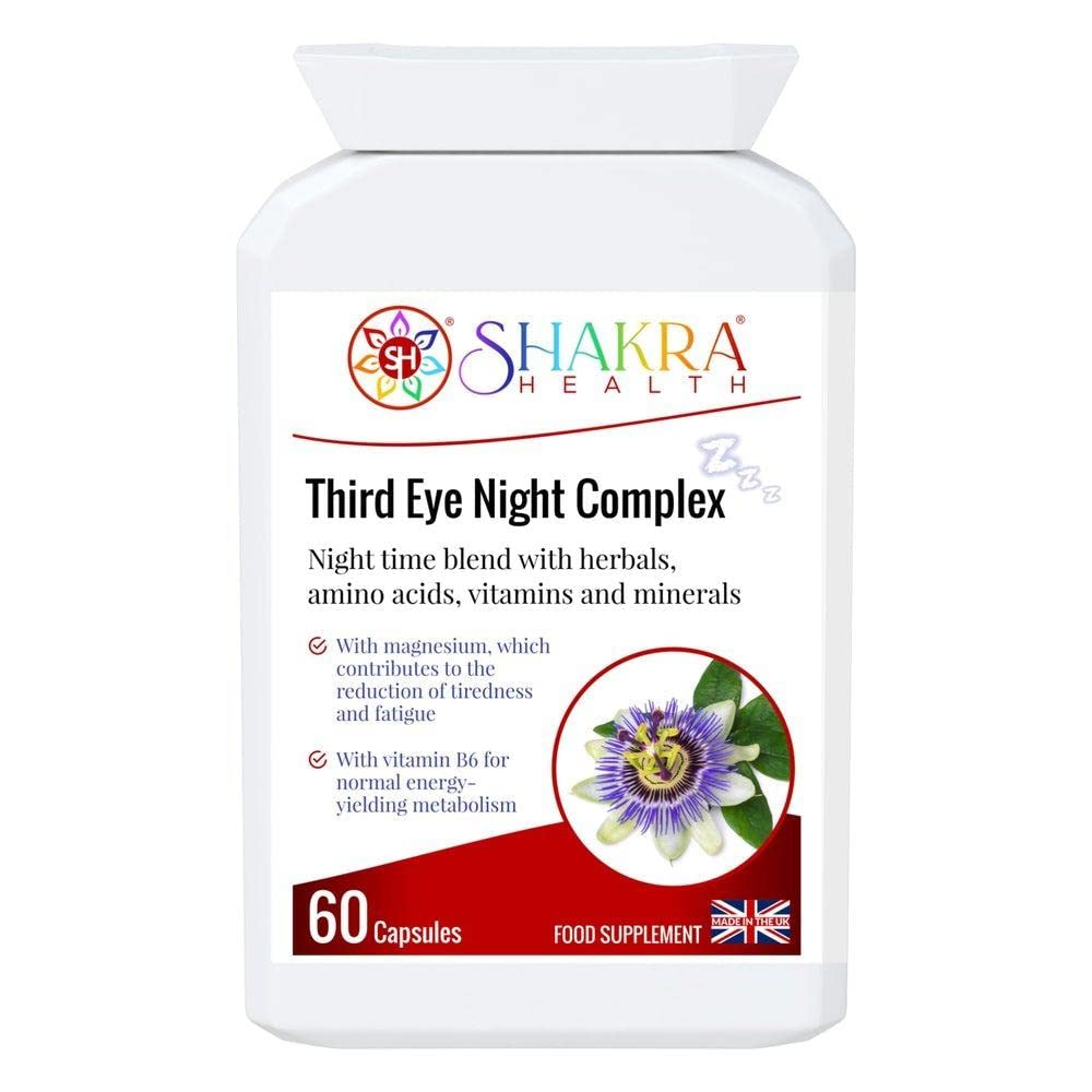 Third Eye Night Complex (60 Capsules) Sleep undisturbed, Rest Peacefully, Relax and Unwind, Connect with Higher Spirit - Spirituality, Science & Supplements by Shakra Health