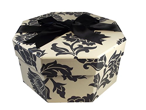 Foster-Stephens, inc Colorful Hat Box - Medusa Black & White (Large 20.08" Diameter x 8.27")