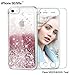 Maxdara Case for iPhone SE 5S 5 Case Glitter Girls Liquid Bling Sparkle Luxury Gifts Pretty Fashion Phone Case for iPhone 5 5S SE (Rosegold)