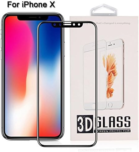 iPhone X Screen Protector,WOWOGO iPhone X Tempered Glass HD Clear Screen Protector [3D Full Coverage] - Ultra Thin 9H Protective Film for iPhone X/iPhone 10
