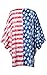 Angashion Women's American Flag Print Kimono Cover Up Tops Shirt, Flag, One Size