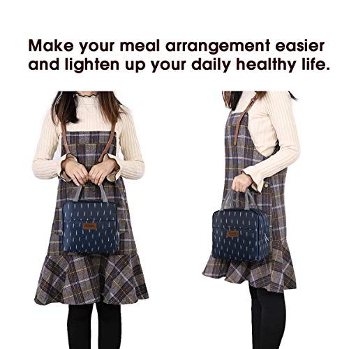 image for Buringer Reusable Insulated Lunch Bag Cooler Tote Box with Front Pocke