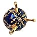 Apropos Hand-Painted Vintage Style Faberge Egg with Rich Enamel and Sparkling Rhinestones Jewelry Trinket Box (Blue)