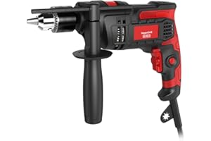 Hammer Drill 850W Impact Drill 1/2-Inch 7 Amp Corded with Variable Speed 0-3000RPM, Hammer and Drill 2 Functions in 1 for Ste