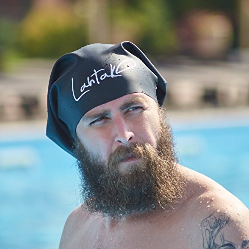 Swim Cap - Swim Cap Women - Swim Caps for Long Hair - Swimming Cap - Swimming Caps for Women - Long Hair Swim Cap - Swim Hat - Afro Swimming Cap - Afro Swim Cap (Black XL) - Thumbnail 5