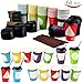 70 Coffee Cups with Lids , 12 Ounce Disposable Paper Coffee Cups with Lids , To Go Coffee Cups , Party Favor