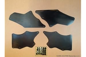 YOTA LINERS Set of Four Splash Shields with Clips for Toyota Tacoma 2005-2024 2.7L L4 (Fender Liners, Aprons, Shields, Splash Guards, Skirts, Guards, Seals, Splash Seals) E