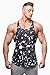 Jed North Bodybuilding Tank Top Gym Stringer Y-Back Muscle Racerback,Splash,Large