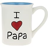 Enesco Our Name is Mud I Heart Papa Grandfather Coffee Mug, 16 Ounce, Multicolor
