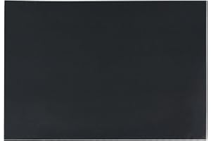 FLEOR 11.4 x 17 Inch Blank Guitar Bass Pickguard Sheet DIY Guitar Pickguard Backplate Scratch Plate Material,1Ply Matt Black