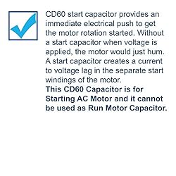 HQRP 70uF 220V Start Capacitor Compatible with