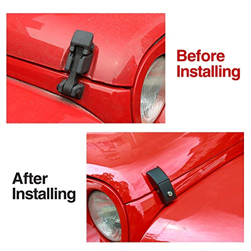 4 JeCar+Steel+Hood+Latches+Wrangler
