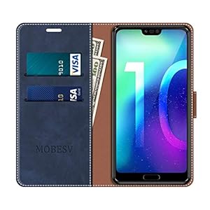 MOBESV Custodia per Honor 10, Cover a Libro Magnetica Custodia in Pelle per Honor 10, Blu - immagine 5