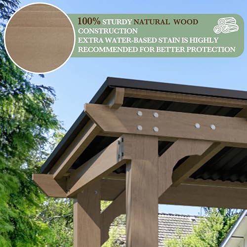 MUPATER 6x13 FT Wooden Grill Gazebo Review: Heavy-Duty BBQ Shelter with Metal Roof image 22