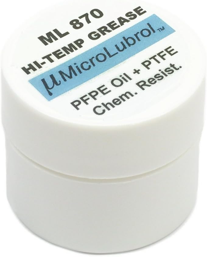 MicroLubrol ML 870 High Temperature Extreme Environment PFPE/PTFE Fully Fluorinated Grease for HP, Semiconductor Mfg, 20gm Jar