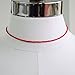 Kathy Bankston Handmade Red Choker Necklace, Thin 1.5mm, Adjustable 14-15.5 Inches