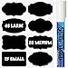 COLIBROX Chalkboard Labels for Jars - 83 Premium Chalk Stickers for Jars + Erasable White Chalk Marker to Decorate Your Kitchen Pantry Storage & Office