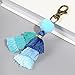 Artilady Pom Pom Tassel keychain - Women's Novelty Keychains For Purse Bag Charm, Unique Gifts For Girls Jewelry (Blue)