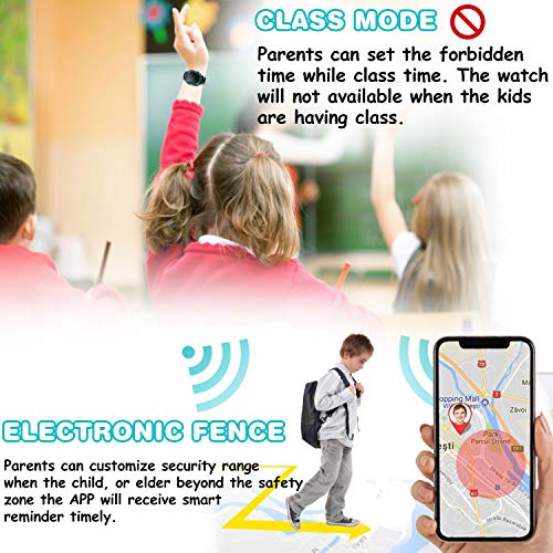 Waterproof Smart Watch for Kids GPS Tracker - Kids Smartwatch with SIM Card Inside for 3-12 Years Old Boys Girls - SOS Call Safety School Mode Games Smart Phone Watch Birthday Gifts Holiday Toy - Thumbnail 4