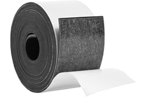 DEVNOL Neoprene Solid Rubber Strips with Adhesive Backing 1/16 (.062)" Thick X 2" Wide X 10'Long Grade 65A for Gasket, Surface Protection, Sealing