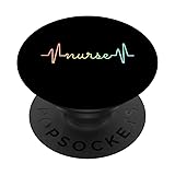 Nurse Heartbeat RN PopSockets PopGrip: Swappable