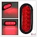 AMBOTHER 2X 6'' LED Trailer Lights Oval Lights, Turn Signal and Parking Light Kit, Trailer Tail Brake Side Marker Lights for Car Truck 12V Red (Pack of 2)