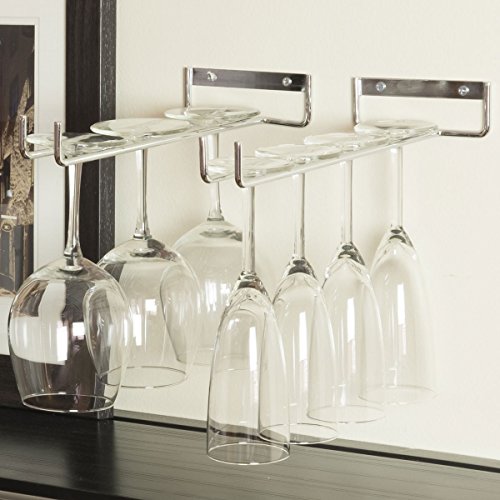 Wallniture Stemware Wine Glass Rack Holder Wall Mount or Under