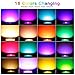 10W RGB LED Flood Lights, SHINE HAI IP66 Waterproof Outdoor Color Changing LED Security Light, 16 Colors 4 Modes with Remote Control, Wall Washer Lighting Stage Light with US 3-Plug, 2-Pack
