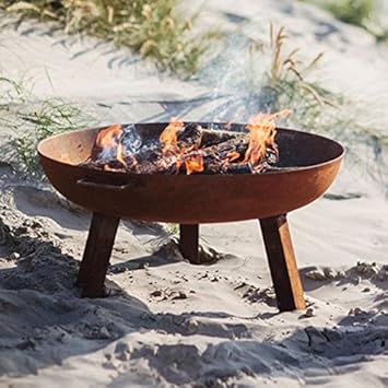 Outdoor Extra Large Fire Pit Brazier Bowl 100cm Amazon Co Uk